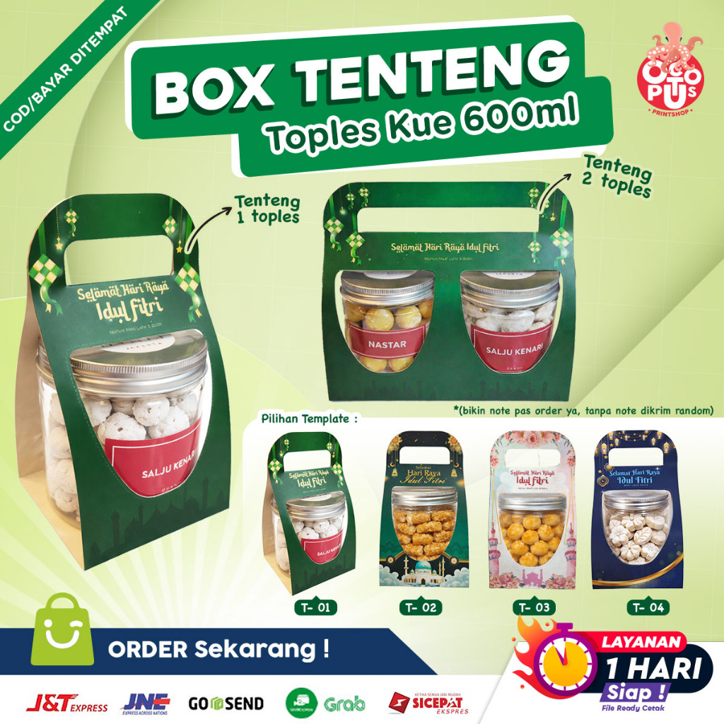 Box Tenteng Toples 600ml | Hampers Lebaran Idul Fitri | Hampers Ramadhan