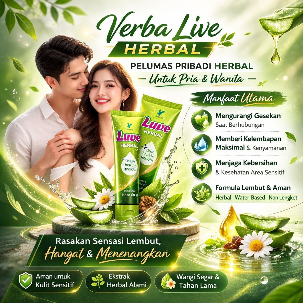 Verba Luve Lubricant BPOM Aman Nyaman Herbal Clean Clear Smooth Pelumas Pria Dan Wanita Original