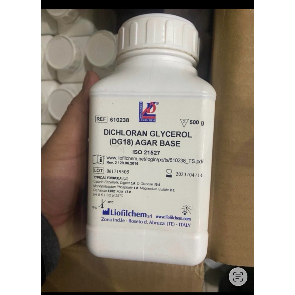 610401 - Dichloran Glycerol (DG 18) Agar Base w/Chloramphenicol - 500 g - Liofilchem