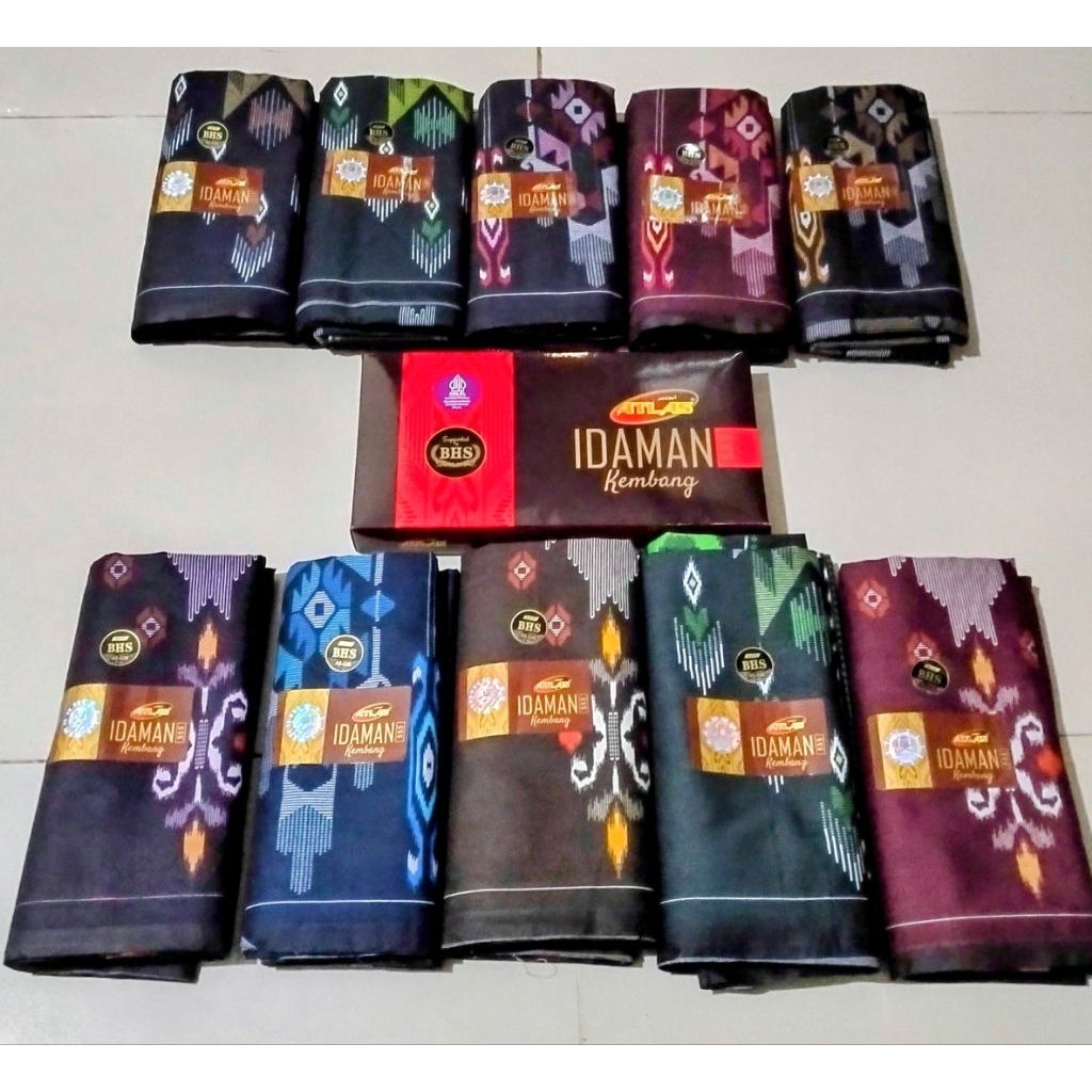 SARUNG ATLAS MOTIF BHS IDAMAN KEMBANG 555 / ATLAS IDAMAN HARMONI / SARUNG ATLAS MURAH