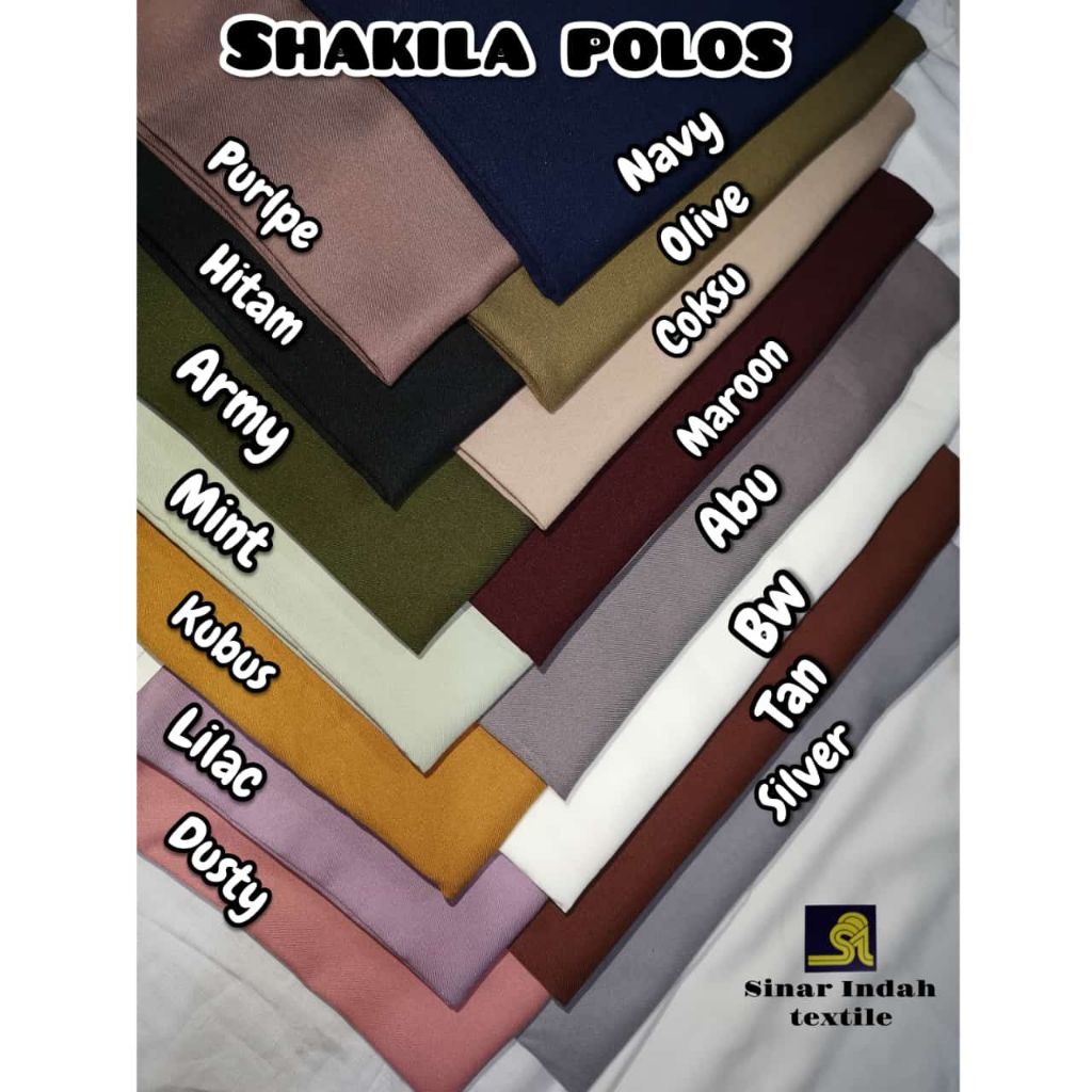 SIO - Kain Shakila Premium Polos Eceran Rollan