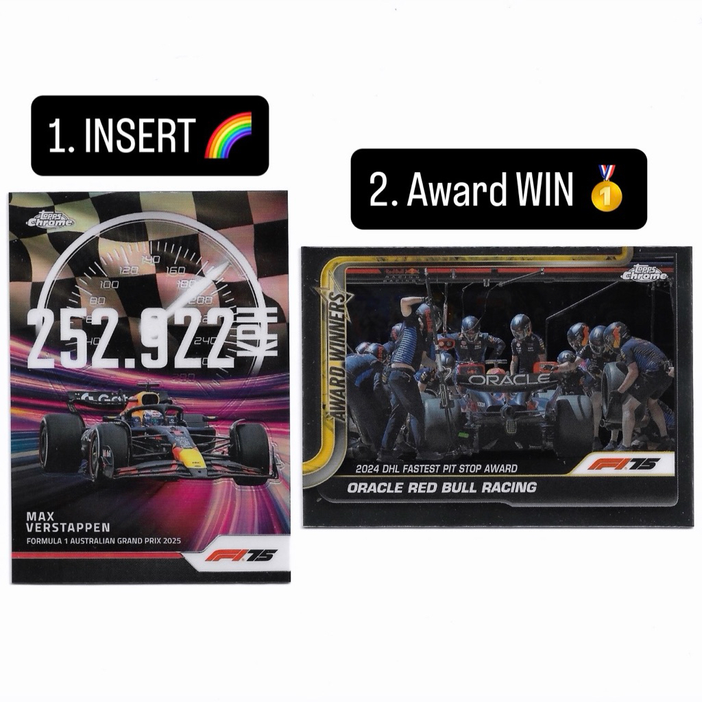 Kartu Topps f1 Chrome (F1-75) - Max Verstappen (Red Bull Racing)