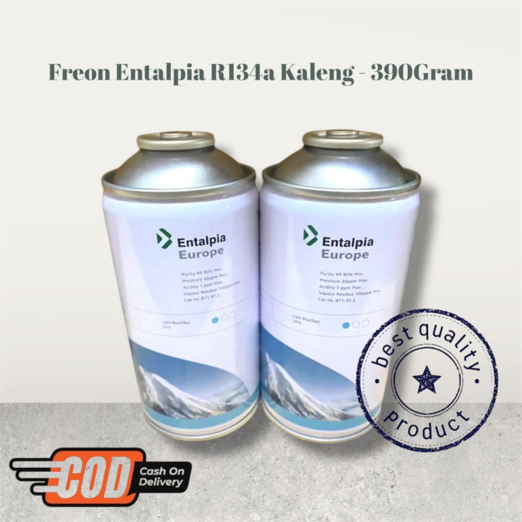 Freon Entalpia R134A Kaleng - 390 Gram / AC Mobil, Kulkas