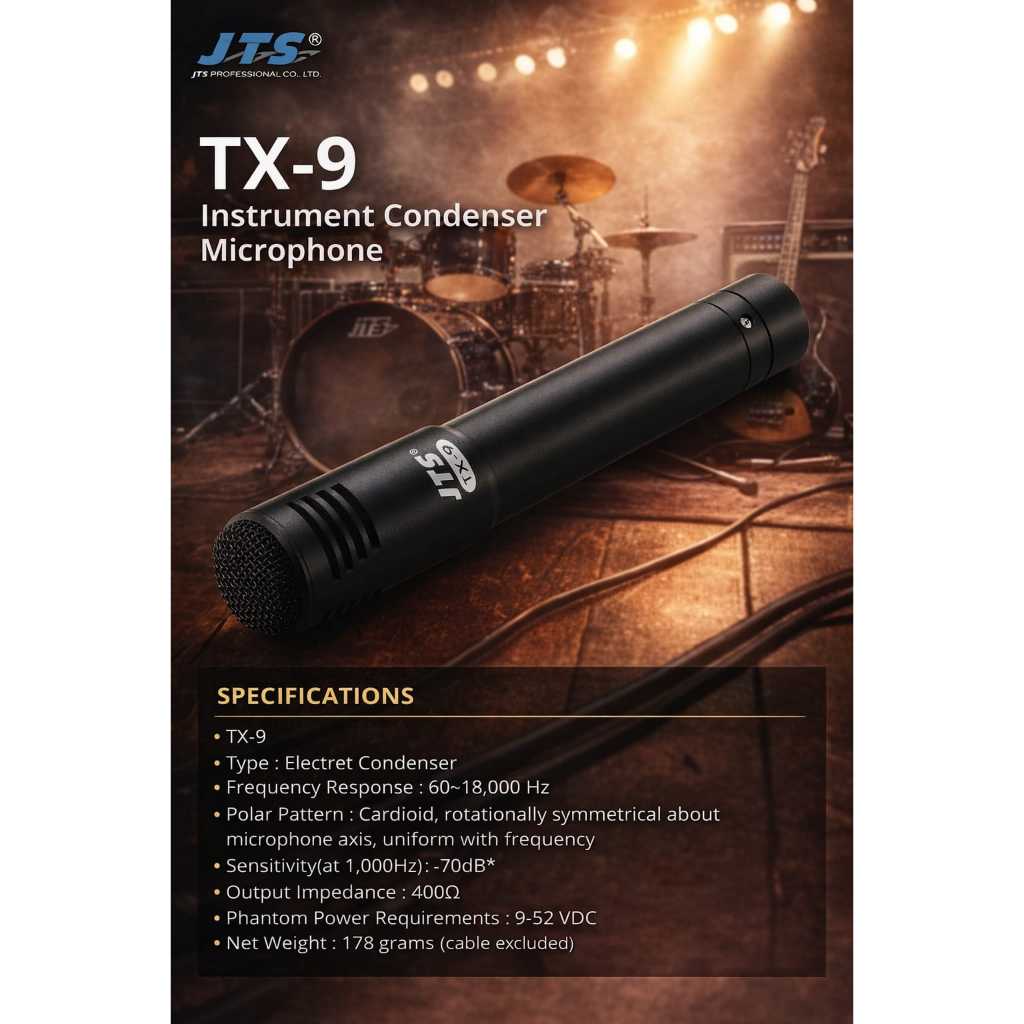 JTS TX-9 INSTRUMENT MICROPHONE
