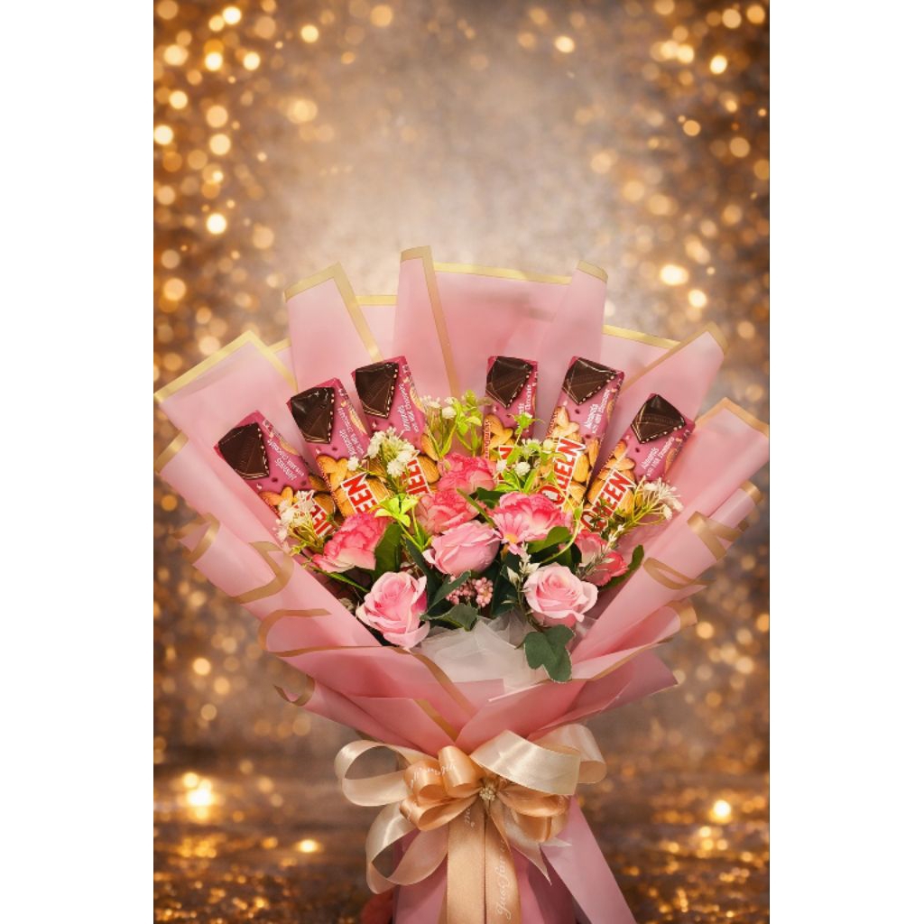 buket bunga dan coklat