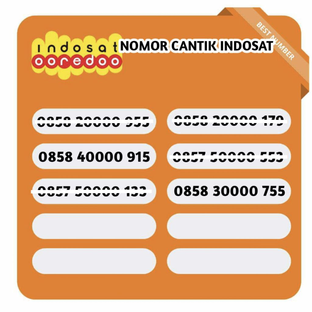 NOMOR CANTIK INDOSAT SERI 0000