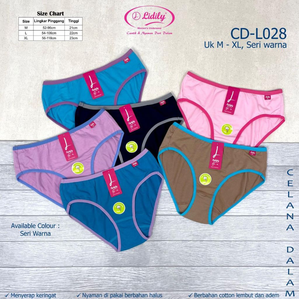 CD wanita dewasa katun organik cutting mini Lidily 028