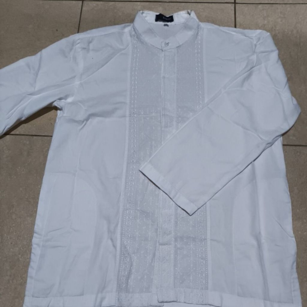 Baju koko pria dewasa warna putih preloved