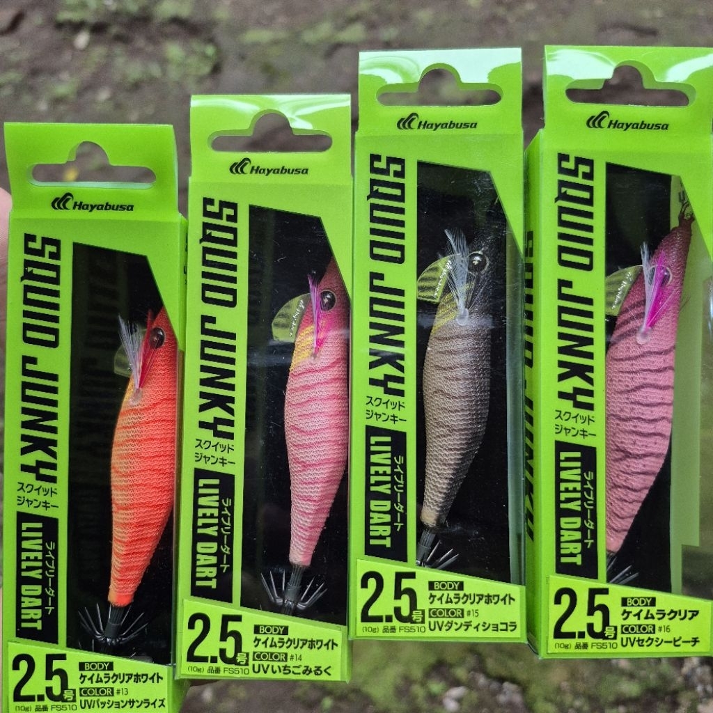 25pcs Egi Hayabusa Squid Junky Lively Dart 2.5