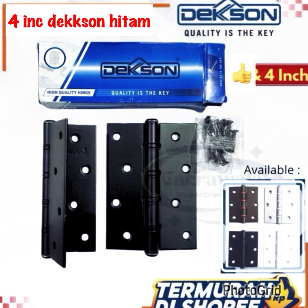 PROMO ENGSEL DEKKSON HITAM TEBAL engsel 4 inc dekkson engsel pintu dekkson engsel dekkson untuk pint