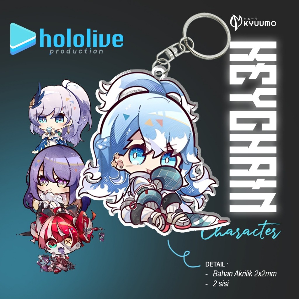 Keychain Karakter VTuber/Gantungan Kunci Akrilik Karakter VTuber