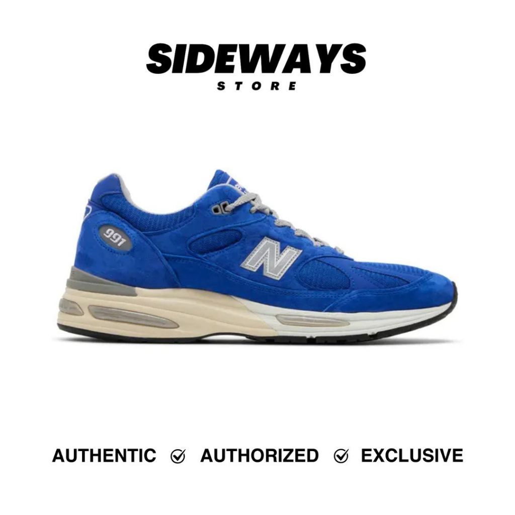 New Balance 991v2 Dazzling Blue Silver Alloy (U991BL2) - 100% Original Guarantee