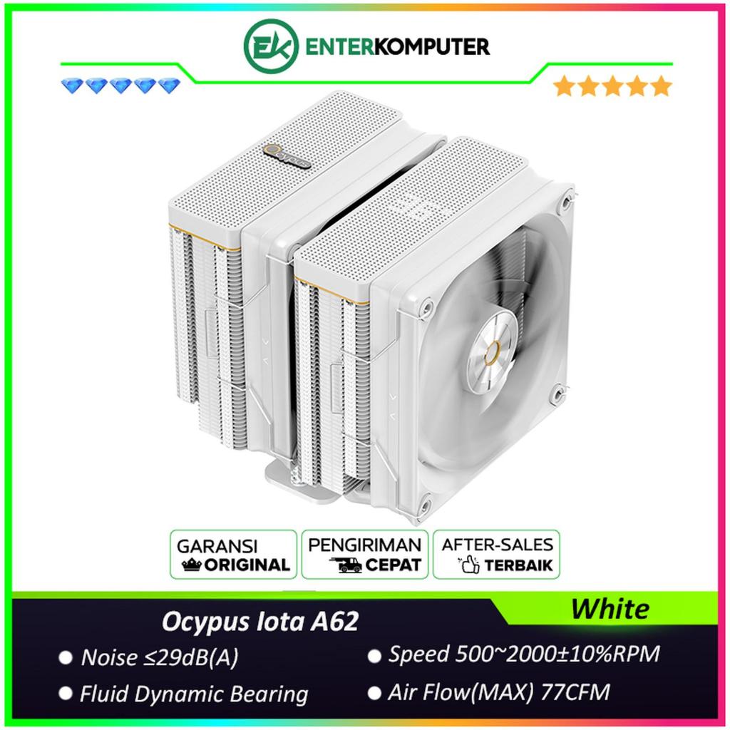 Ocypus Iota A62 White Matrix Digital Display Dual Tower Air Cooler