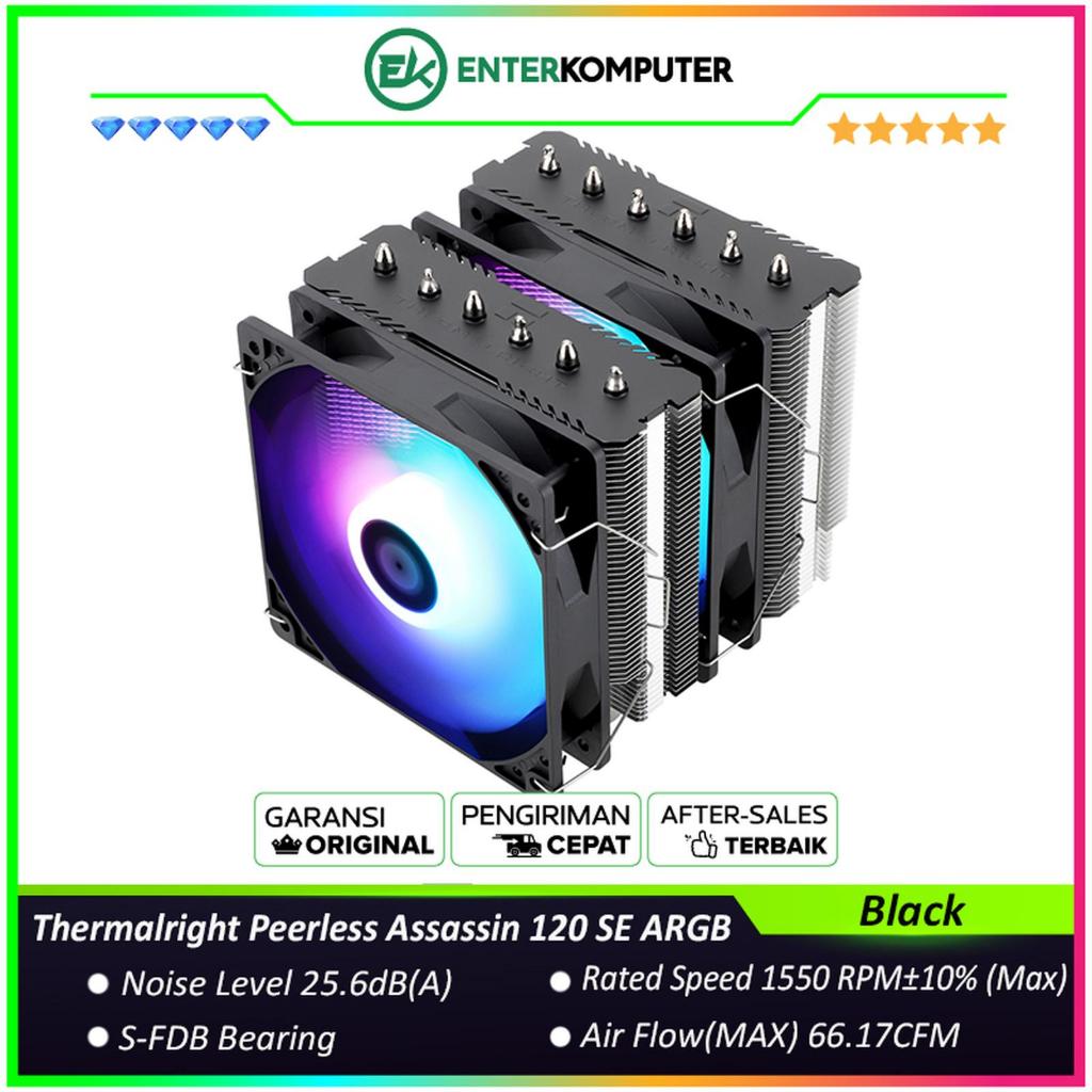 Thermalright Peerless Assassin 120 SE ARGB Black Dual Tower CPU Cooler