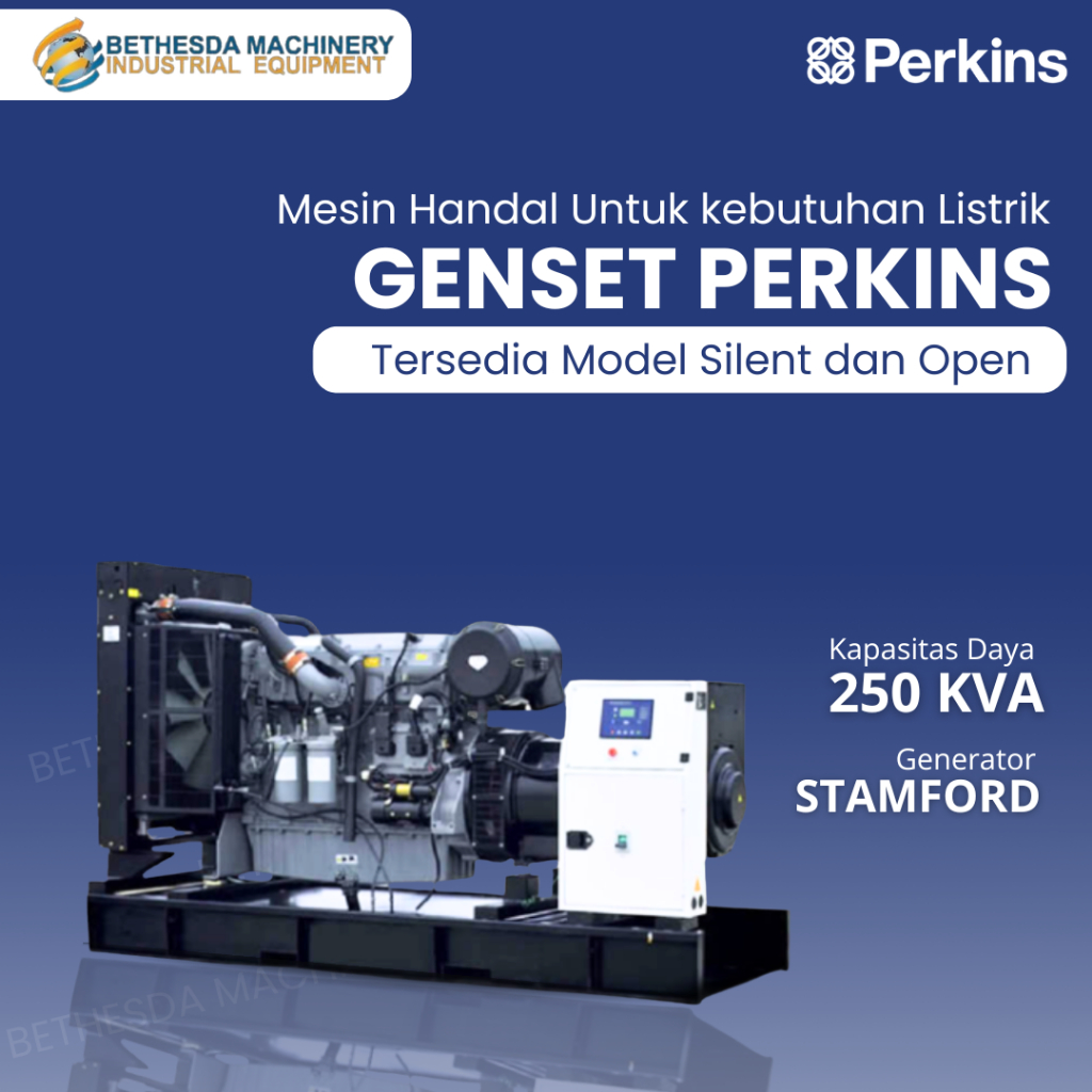 Mesin Genset 250 Kva Stamford Silent 250 Kva Perkins