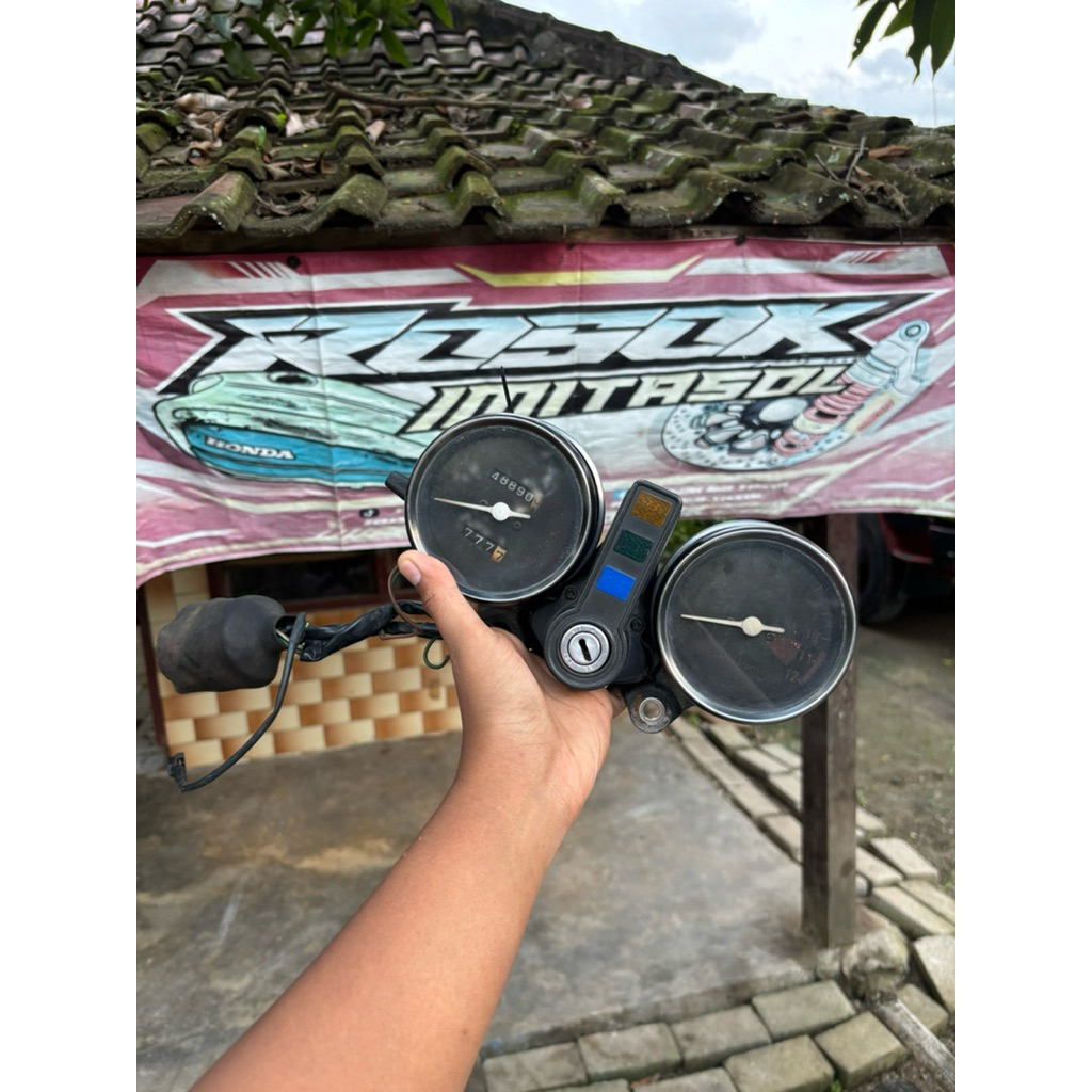 spidometer spido gl100 bulat spido gl10 tahun 79 original cepotan montor original