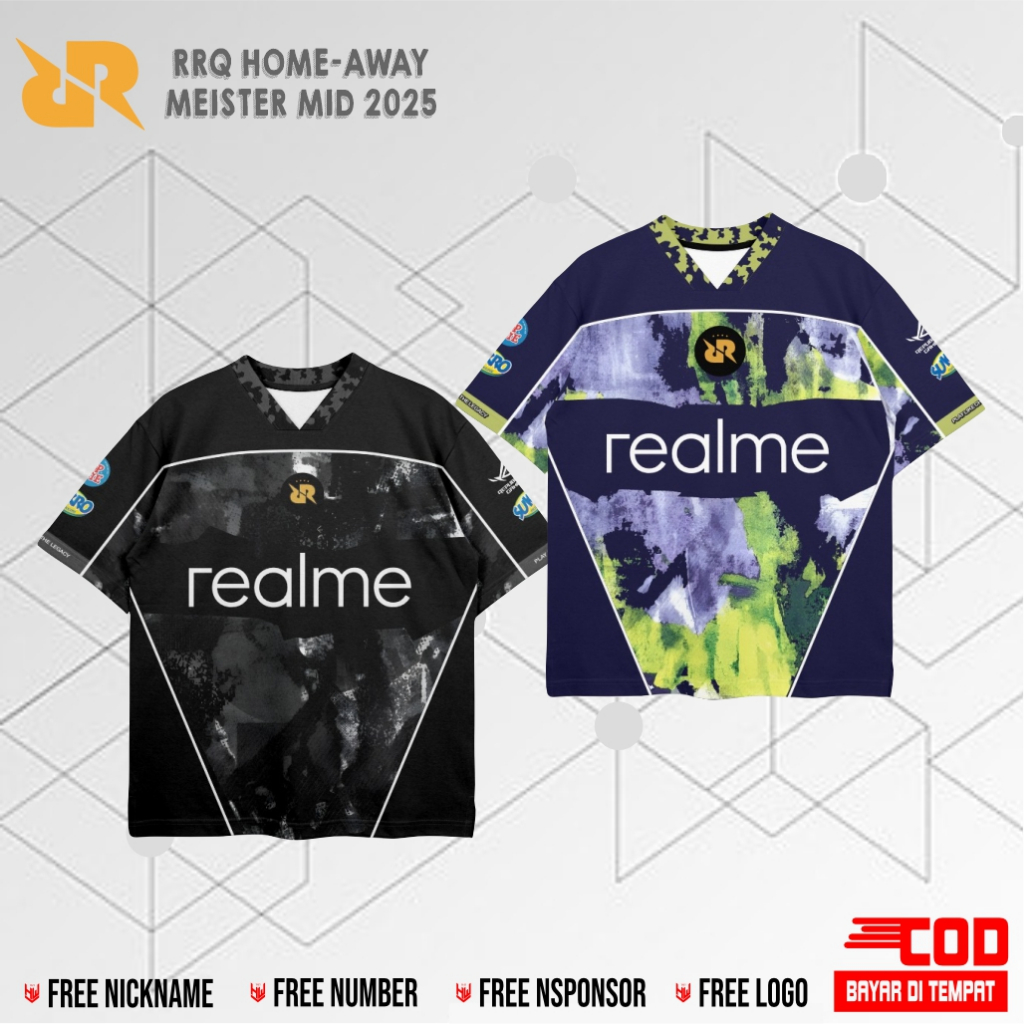 JERSEY RRQ S16 MEISTER MID 2025/2026 TERBARU CUSTOM NAMA FULL PRINTING PREMIUM