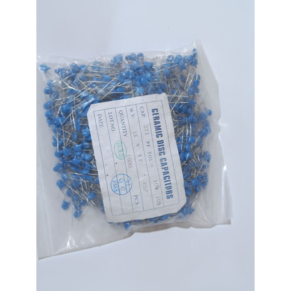 1000 pcs milar 271 keramik biru kapasitor capasitor 271 1kv  270pf 1kv