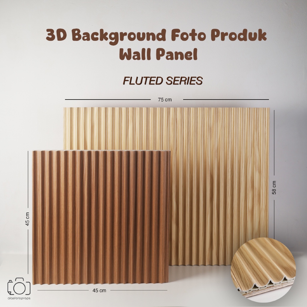 Panel Dinding 3D Fluted untuk Background Foto Produk Estetik