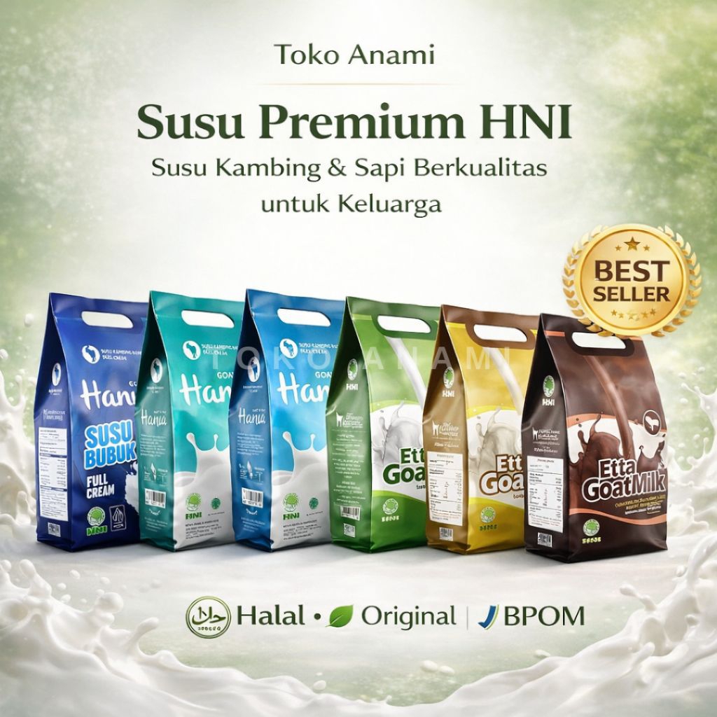 Susu Kambing HNI Etta Goat Milk Hania | Susu Kambing Bubuk HPAI | Susu Kambing Murni Halal BPOM