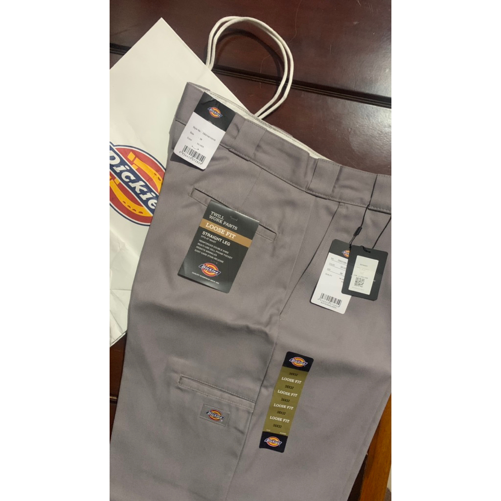 Dickies double knee loose fit silver size 38 bnwt resmi indo store plaza senayan jkt