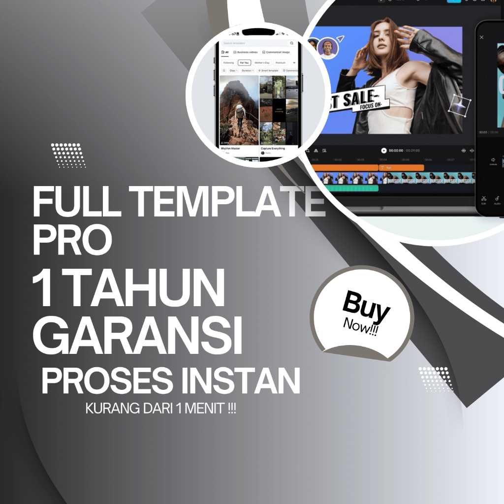Pro Capcut Set Instan Proses 1Tahun Bergaransi Pro