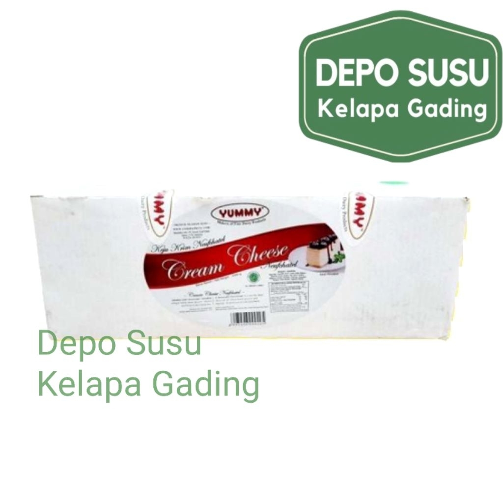 Yummy Cream Cheese Neufchatel 2Kg Box | 2 Kg Block Soft Spreadable Lower Fat Cream Cheese