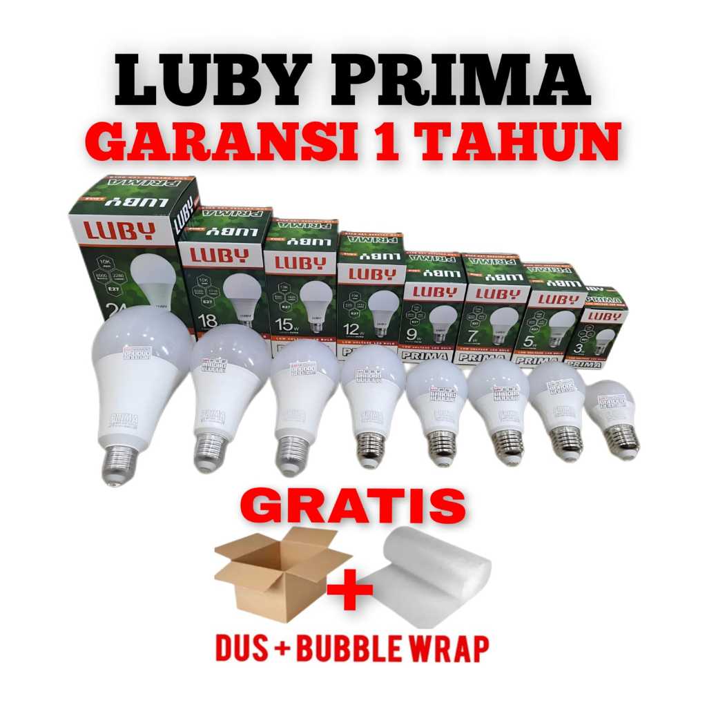 BOHLAM LED Lampu LED Luby PRIMA Garansi 1 tahun Lampu Luby PRIMA