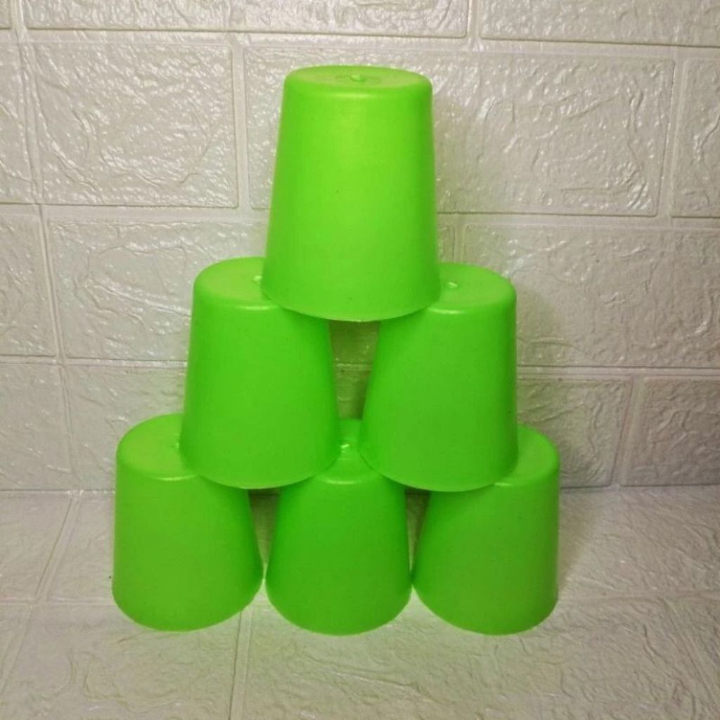 1 lusin gelas plastik 7cm - gelas hajatan - gelas polos