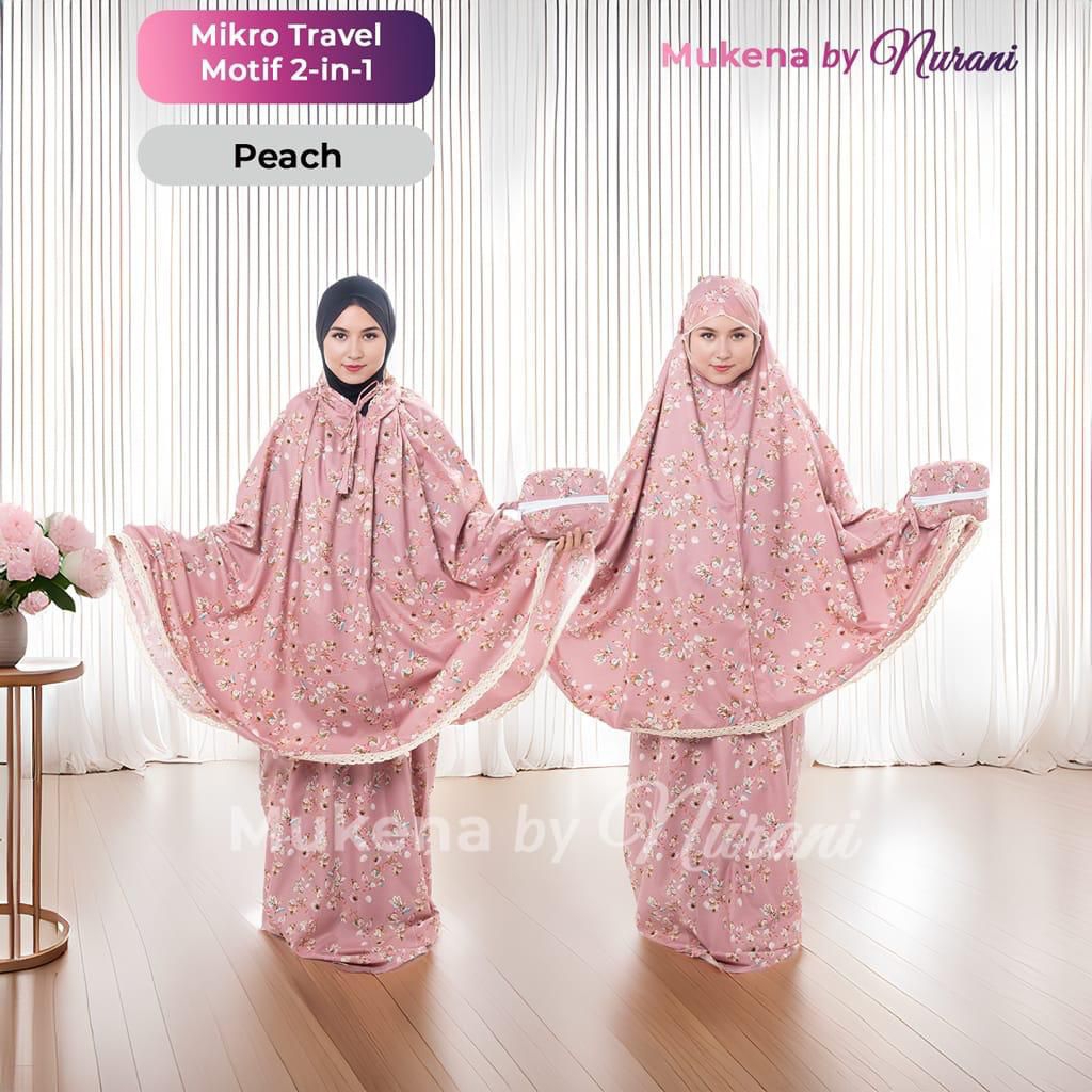 mukena wanita dewasa id mubarak 2in1nuraini motif bunga