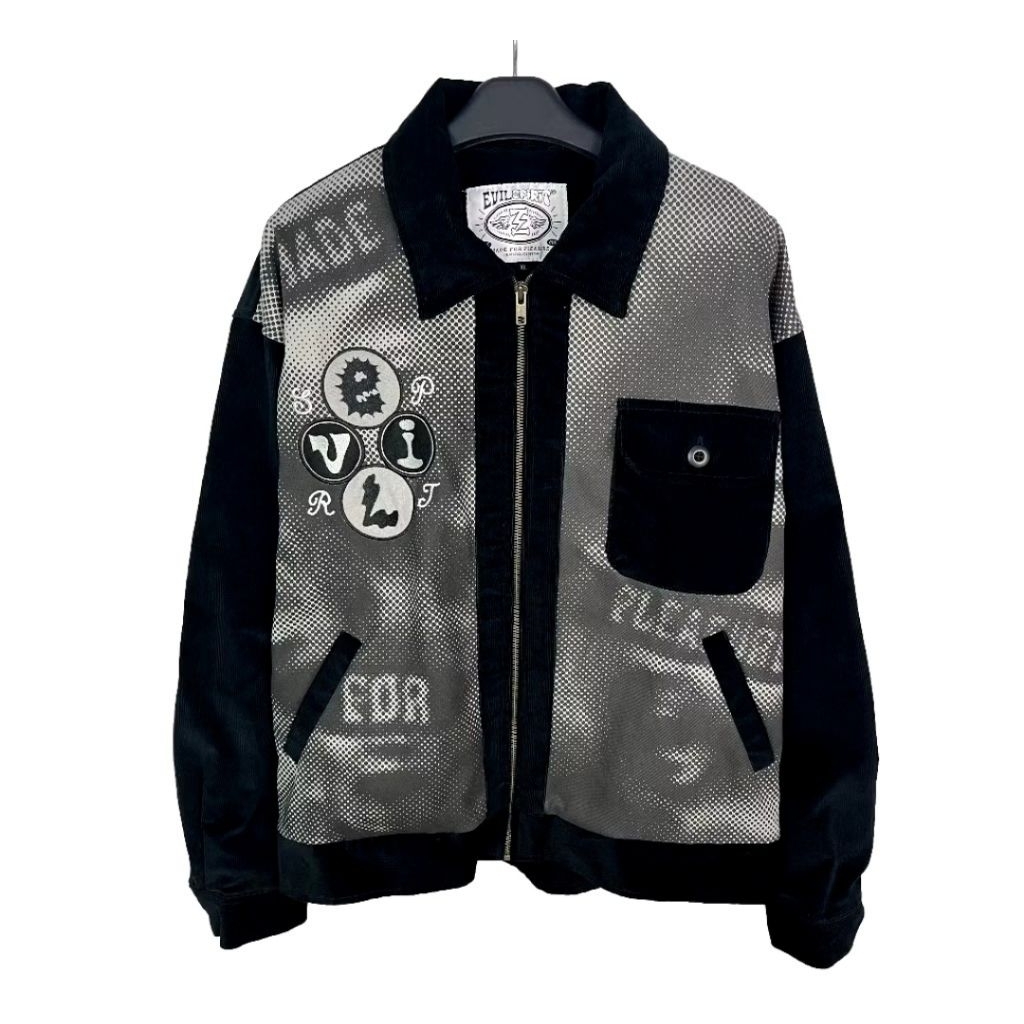 (preloved) EVILSPIRIT CORDUROY JACKET - TIDIRA BLACK