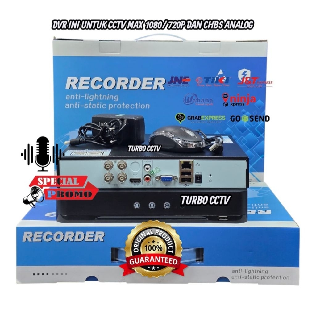 DVR 4 CH 8CH XMEYE 6 IN 1 FULL HD 1080 UNTUK CAMERA CCTV 1080P