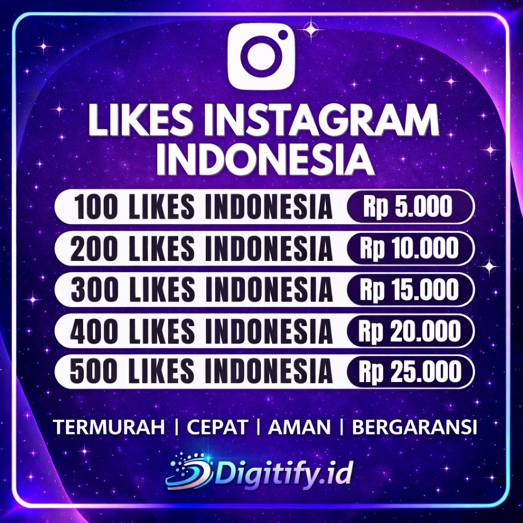 Likes Instagram Real Akun Indonesia Permanen Bergaransi