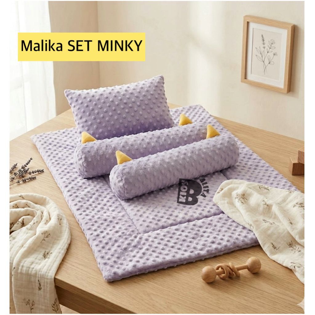 NEW LAUNCHING MALIKA SET BED COVER MATRAS BAYI MINKY IMPOR QUALITY / KADO BAYI INCLUDE BANTAL + 2 GU