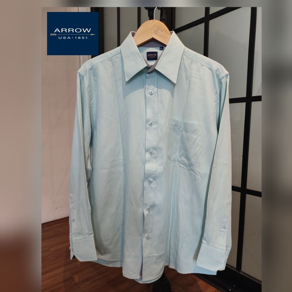 [BRAND]Kemeja pria tangan panjang ARROW USA 1851[PRELOVED]-Size 15 1/2