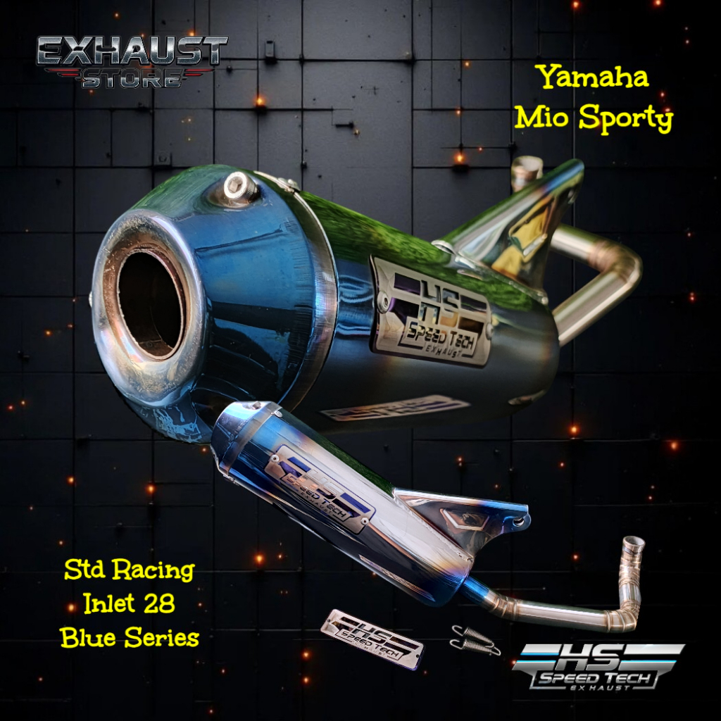 Knalpot Standar Racing Original HS Speed Tech Motor Mio Sporty
