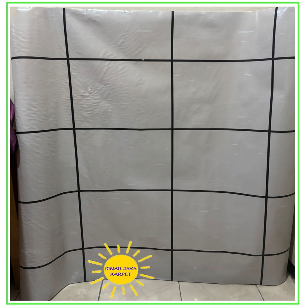 10 METER KARPET Lantai Plastik Vinyl 1 ROLL Lebar 1.2m MOTIF KERAMIK POLOS (SESUAI GAMBAR) PROMO