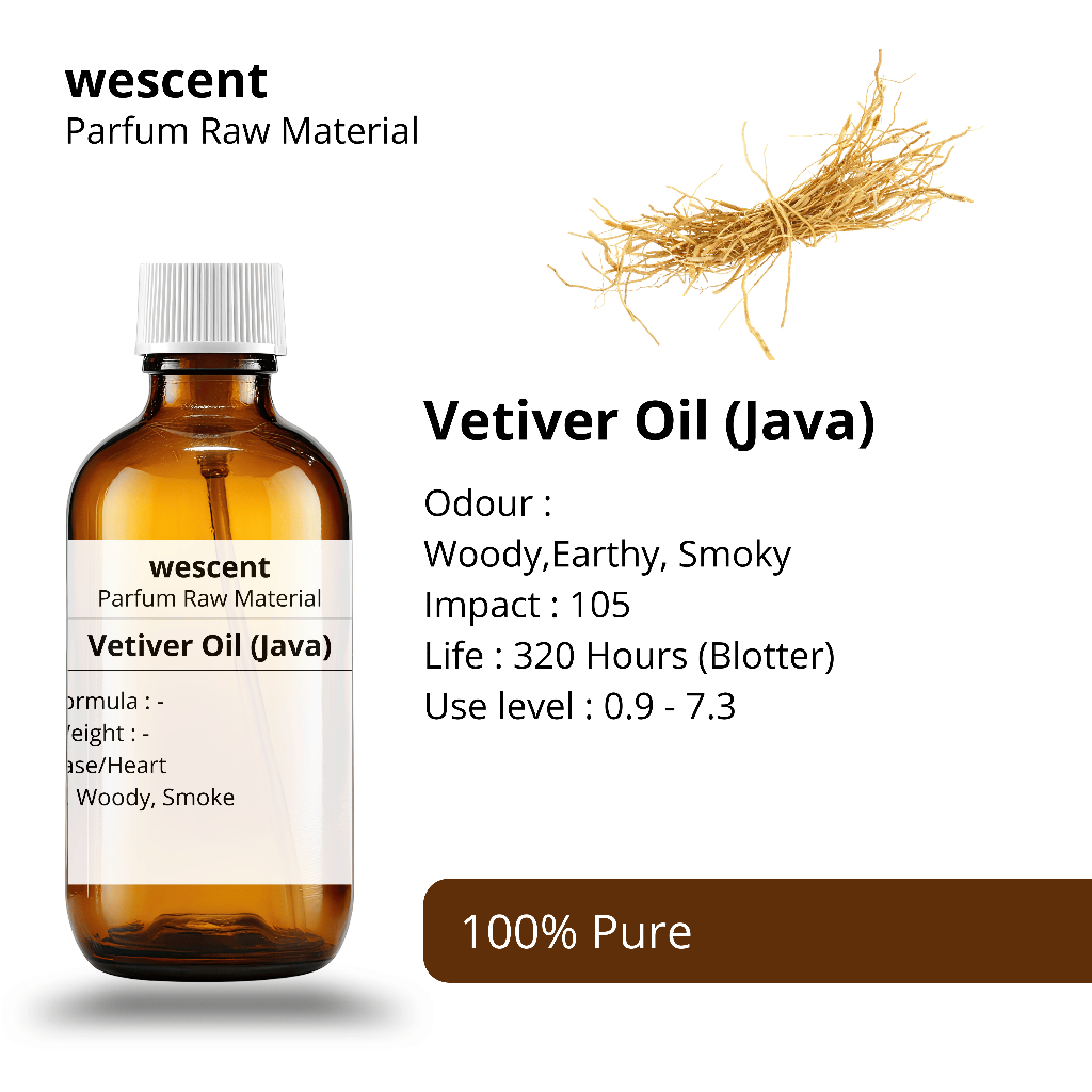 Essential Oil - 10ml Vetiver Java Oil Perfume Ingredient