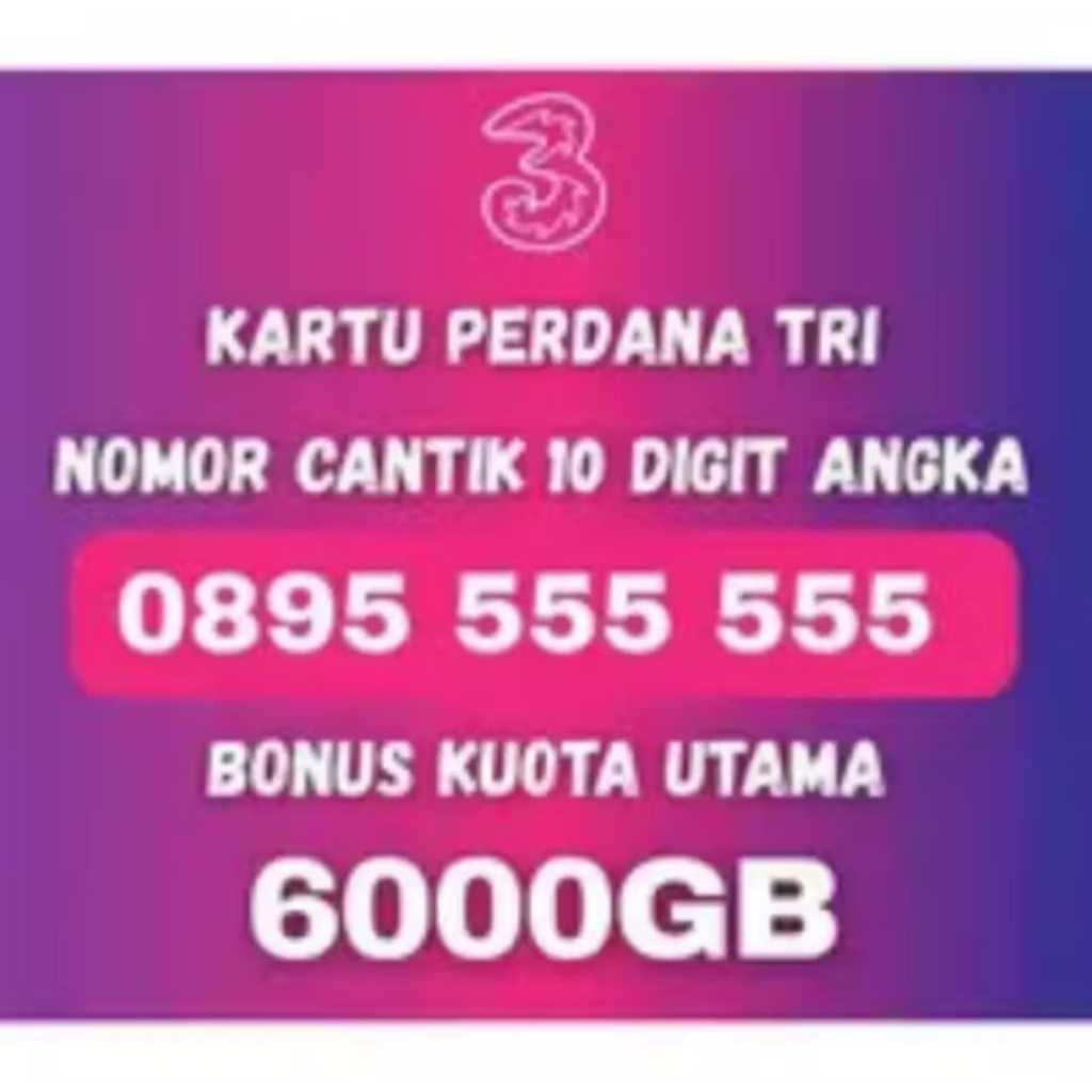 nomor cantik IM3 kartu cntik 10 digit bonus Kouta 6000GB