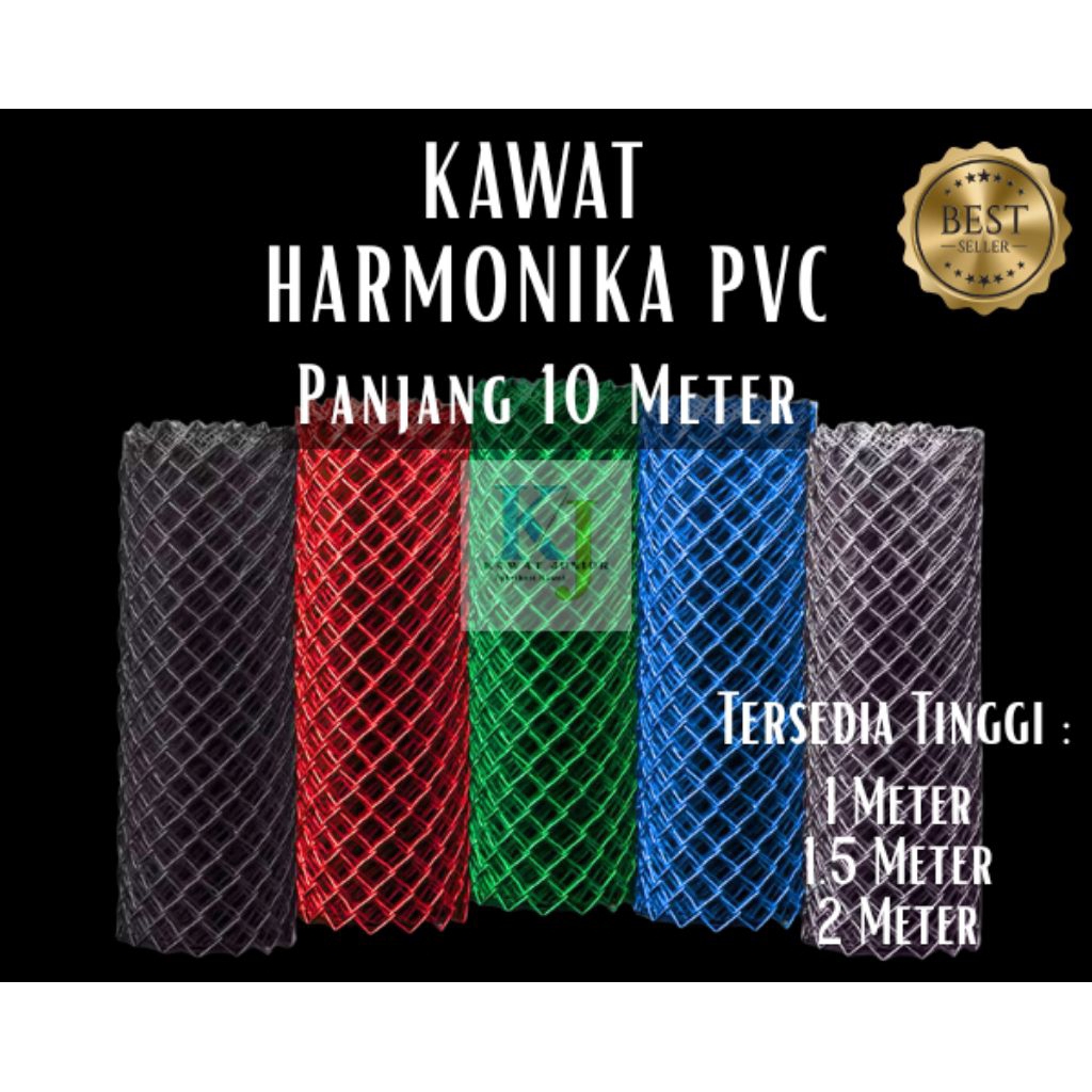 Kawat harmonika pvc panjang 10 meter