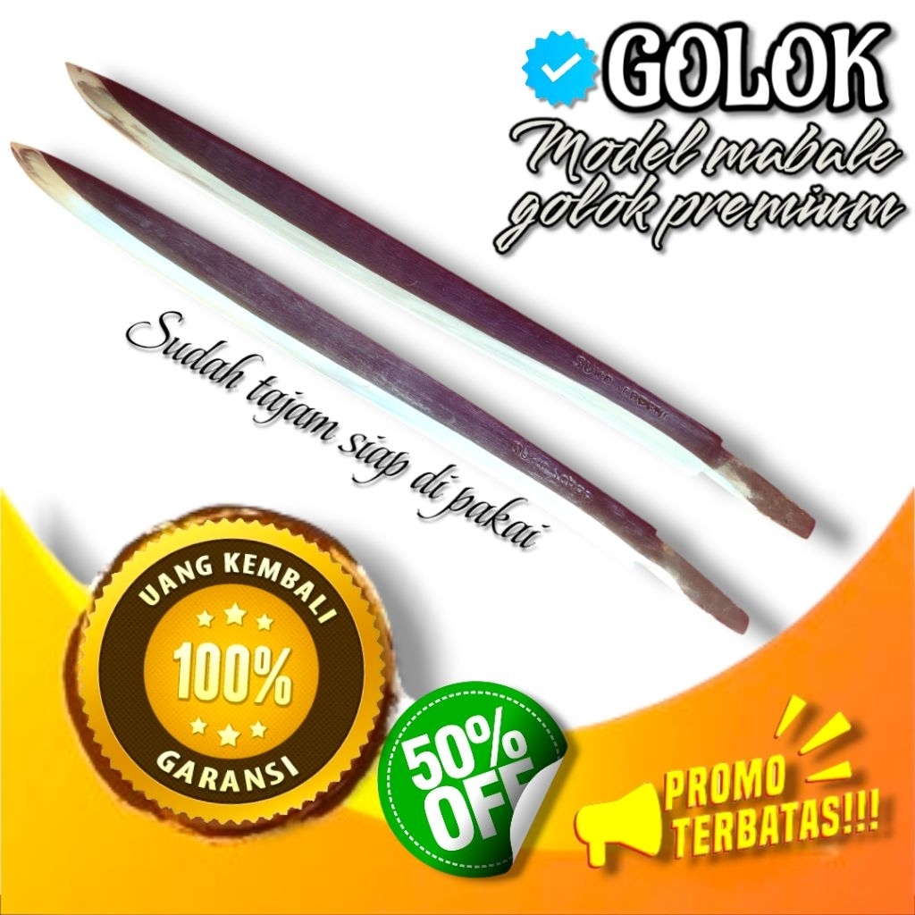 PARANG KEBUN MABALE BAJA TEMPA SUPER TAJAM ALAT TEBAS RUMPUT SEMAK PERKEBUNAN PERTANIAN KUAT TAHAN L