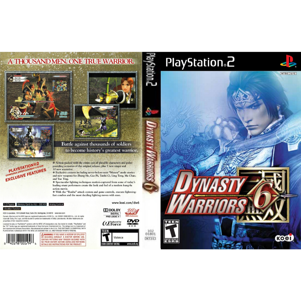 Dynasty Warriors 6 / Kaset Ps2 Dynasty Warrior 6 - ps2