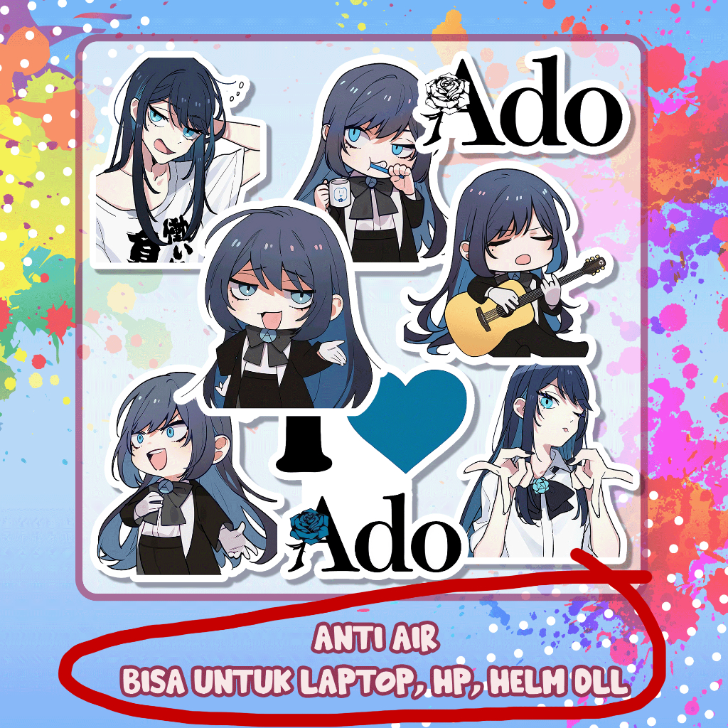 Stiker Ado Utaite Virtual Singer J-Pop, Sticker Lucu Murah