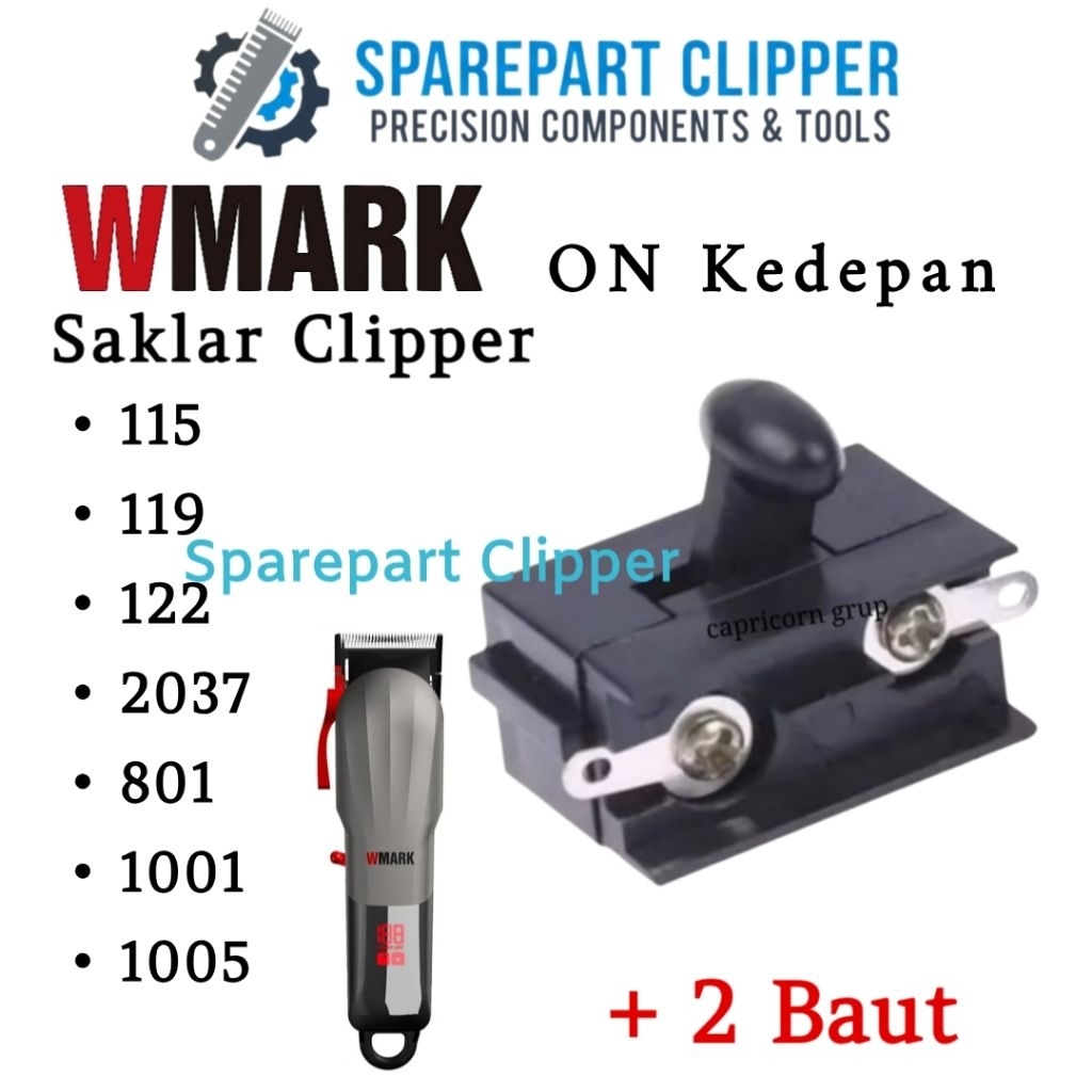 Saklar Clipper Wmark 115 119 122 2037 Switch On Off Mesin Cukur Wmark #Saklarhitam