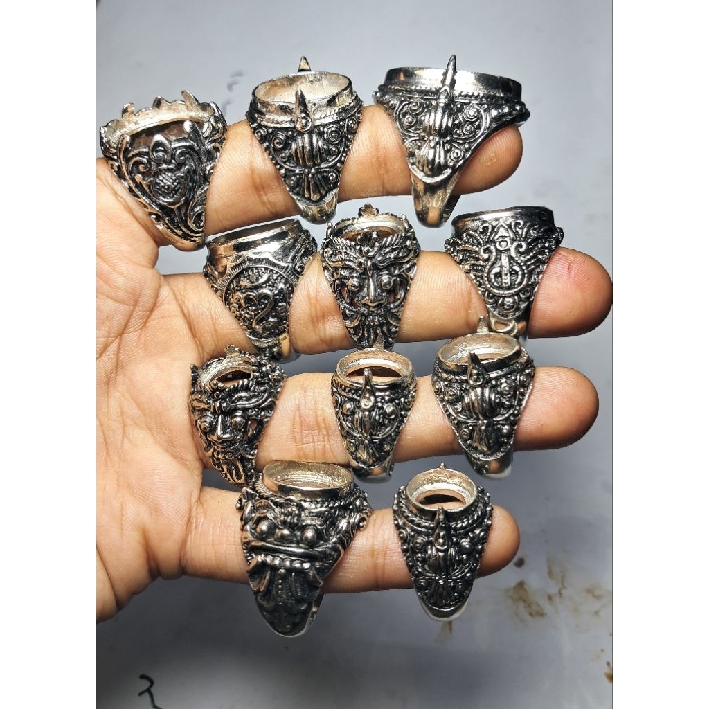 cincin alpaka ukir bali