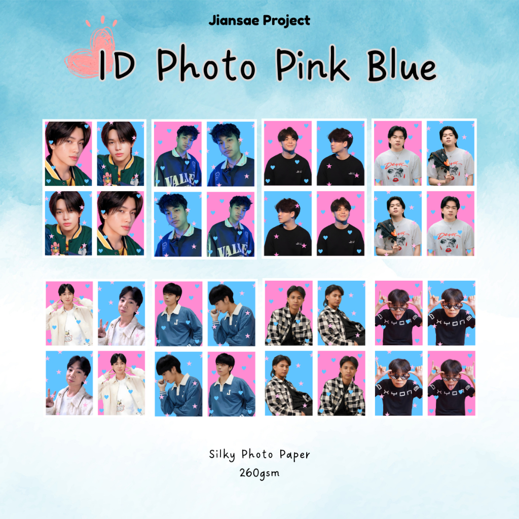 Id Photo Pink Blue Player MLBB & FF | Foto 3x4
