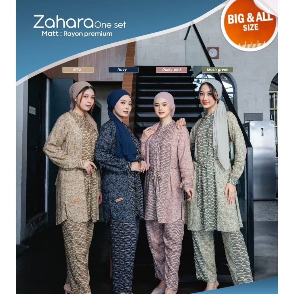 ZAHARA ONE SET GHIINA FASHION, ONE SET TUNIK