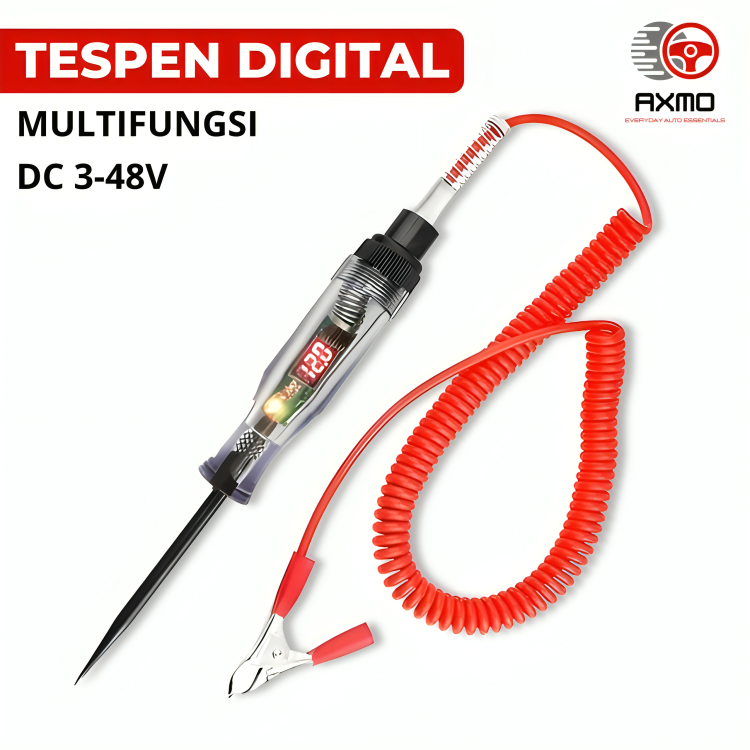 Tespen Listrik Tespen Digital ac/dc Multifungsi Tespen Deteksi Arus Listrik Mobil Motor 3V - 48V