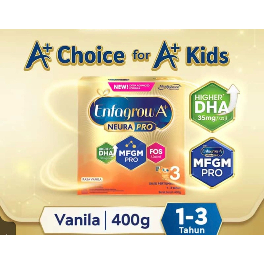 Enfagrow Enfamil A+ Tahap 1 2 3 400 gram vanila original