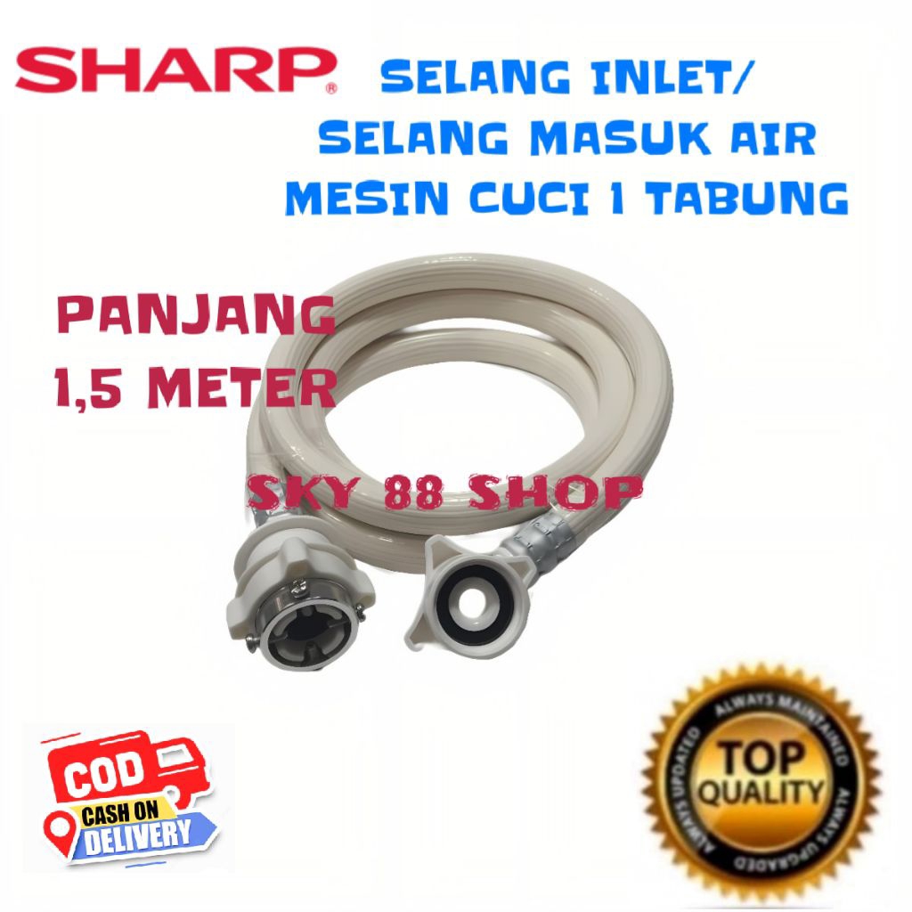 [ PANJANG 1,5 METER ] SELANG INLET MESIN CUCI SHARP 1 TABUNG/ SELANG AIR MASUK MESIN CUCI 1 TABUNG